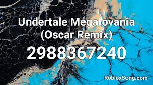 If want other song codes then click here. Undertale Megalovania Oscar Remix Roblox Id Roblox Music Codes