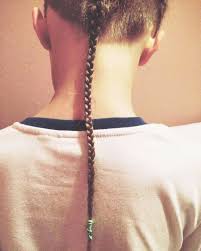 Boy With Long Braided Rattail Rat Tail Haircut Punk Hair Alternative Hair