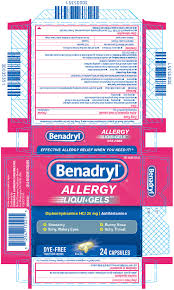Benadryl Allergy Liqui Gels Capsule Liquid Filled Johnson Johnson Consumer Inc Mcneil Consumer Healthcare Division