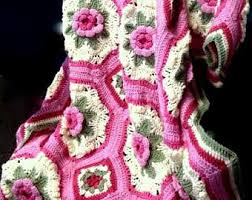 A stunning design made from three floral motifs medium weight yarn. Granny Hexagon Etsy