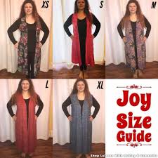 Joy Sizing Chart Lularoe Fashion Sizechart In 2019