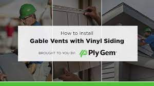 Rectangular bases, instead of round, makes siding cuts easier. How To Install Gable Vents With Vinyl Siding Youtube