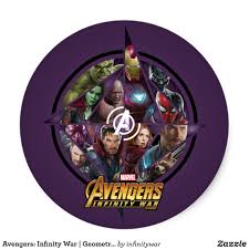 Avengers Infinity War Geometric Avengers Icon Classic Round Sticker Awesome Marvel Infinity War Merchandise To Pe Infinity War Avengers Marvel Infinity War