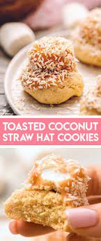 Toasted Coconut Straw Hat Cookies Easy Cookie Recipes Best Cookie Recipes Easy Sugar Cookies
