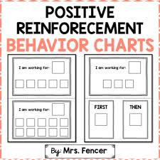 Positive Reinforcement Behavior Charts Worksheets Teaching