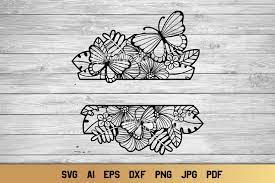 Free Free 188 Monogram Split Butterfly Svg SVG PNG EPS DXF File