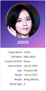 Blackpink Kim Jisoo Kpop Profile Kpop Profiles Blackpink Blackpink Jisoo
