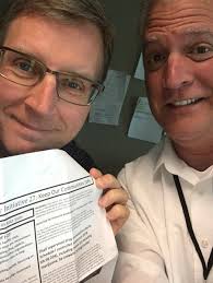 Producer Phil, Mark Christopher & John Carlson signing Initiative 27.