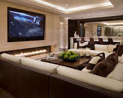 Sweet Entertainment Room Contemporary Family Rooms Contemporary Family Room Home Theater Rooms