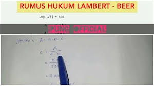 Belajar modul, rumus, & soal spektrofotometri dan kuis interaktif. Spektrofotometri Uv Vis Hukum Lambert Beer Dan Pembahasan Soal Youtube