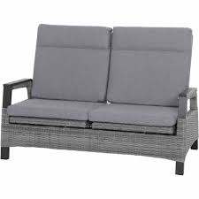 Hat man polyrattan bänke in seiner wohnung stehen wirkt dies sehr erfrischend und modern. Solea Lounge 2er Bank Matt Anthrazit Slate Blue Polyrattan Geflecht Banke Gartenmobel Siena Garden