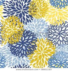Spring Floral Seamless Pattern Blue Yellow And Navy Chrysanthemum Flowers Background Blue Flower Wallpaper Iphone Wallpaper Yellow Watercolor Floral Pattern