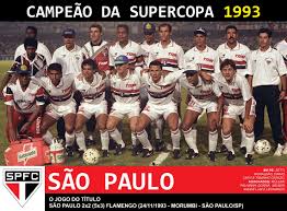 Sobre o paulista de 1953 cabe dizer que deu ao clube o título de campeão do iv centenário da cidade de são paulo, 6 pois o título somente fora decidido em 24 de janeiro de 1954, 7 um dia antes do aniversário de 400 anos da cidade, tornando o time, dessa maneira, o legítimo campeão paulista das comemorações do aniversário. Edicao Dos Campeoes Sao Paulo Campeao Da Supercopa 1993