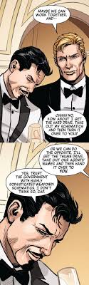 Mi piace come un po' della rivalità amichevole tra Capitan America e Iron  Man riguardi Steve come agente governativo e Tony che non si fida di loro  [Avengers Unlimited Infinity Comic #53] :