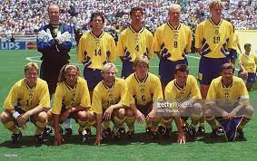 World Cup Third Place Play Off Pasadena Usa 16th July 1994 Sweden 4 V Bulgaria 0 The Sweden Team Group Before The Match Futebol Copa De 1994 Suecia