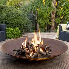 150cm Corten Steel Extra Large Fire Pit And Water Bowl 448 99 Large Fire Pit Outside Fire Pits Fire Pit Backyard
