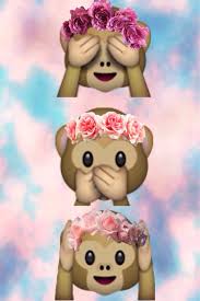 Crown Hipster Flowers Monkeys Flower Crown Pretty Emoji Wallpaper Monkey Emoji Emoji Backgrounds