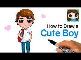 50 easy + cute things to draw (with step by step examples) bullet journaling isn't all about organisation (although this is a big part of it!) it's also a great way to express your personality and nurture your creativity. How To Draw Cute School Boy Easy Youtube Easy Drawings For Kids Boy Drawing Cute Drawings