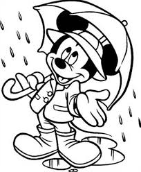 281x394 mickey mouse baseball coloring page. Mickey Mouse Rainy Day Coloring Page Color Luna