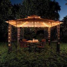 Enjoy your nights under the lights! Love Outdoor Lighting Gazebo Lighting Backyard Gazebo Outdoor Gazebos