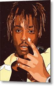 Juice Wrld Metal Print Featuring The Painting Juice Wrld Artwork By Taoteching Art Rapper Art Artwork Artwork Painting