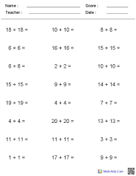 Addition Worksheets Dynamically Created Addition Worksheets Math Fact Worksheets Addition Worksheets Math Facts