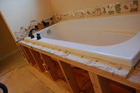 Plan the tile layout so a column of tile extends past the end of the tub. Bathroom Demo Day 1 Tell Er All About It
