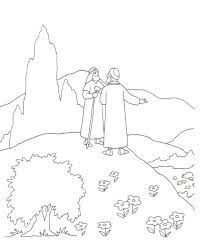 When the angels entered the city of sodom, abraham's nephew, lot, saw them and invited them to spend the night in his house. Abraham And Lot Coloring Home
