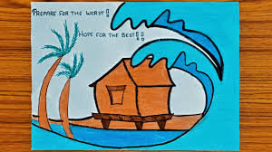 The magnitude 8.2 earthquake was reported about 10:15 p.m. World Tsunami Awareness Day November 5 Drawing Easy Tsunami Awareness Drawing For Kids Youtube