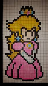 Princesa Peach Pixel Art Dessin Pixel Pixel Art Personnage Dessin Carreau