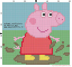 Stitches = 139w x 114h colours = 36 dmc colours finished size = 10 x 8.5 using 14count or 8 x 6.5 using 18count. Peppa Pig On The Mud Cross Stitch Pattern Free Cross Stitch Patterns Simple Unique Alphabets Baby