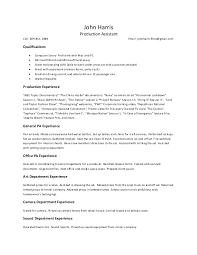 production assistant resume 4