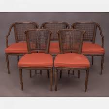 A Set Of Five Henredon Faux Bamboo Chairs With Caned Backs 20th Cent Lot 250 Bamboo Chair Chair Faux Bamboo