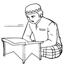 Ada bermacam macam gambar kartun anak muslim mengaji. Gambar Mewarnai Al Quran