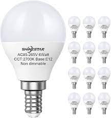 Alibaba.com offers 1,118 dimmable led ceiling light bulb products. Shinestar 12 Pack E12 Led Light Bulbs For Ceiling Fan 60w Equivalent 120v 2700k Warm White A15 Candelabra Base Small Led Light Bulbs For Vanity Round Non Dimmable Amazon Com