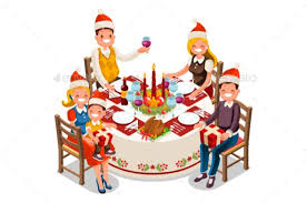 The drinks for our christmas dinner match the food in the 'easy on the host' with high impact department. Christmas Dinner Party Illustration 3d Flat Isometric Table Decoration Food And Vector Christmas Dinner Images Christmas Dinner Party Christmas Party Friends
