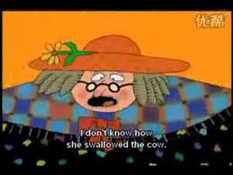 There Was An Old Lady Who Swallowed A Fly Ingles