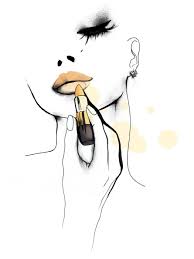 Christina Drejenstam For Oriflame Agent Molly Co Presented By Gosee Line Art Drawings Girly Drawings Makeup Illustration