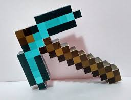 Picareta 3d De Diamante Diamante Picareta Minecraft Minecraft