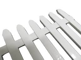 Garden white picket fence curved top; Plastic Picket Fence Panels X4 Securefix Direct