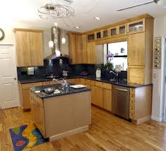 l shaped kitchen with color pallete