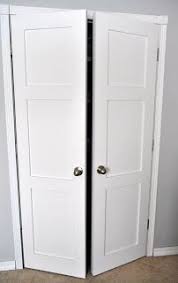 These are two doors that each fit into a metal track on top and bottom of the closet. Updating Closet Doors Bedroom Closet Doors Bifold Closet Doors Folding Closet Doors