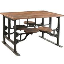 The Pirouette Industrial Swing Out Seat Dining Table Set 760mm High Nobis Restaurant Furnitu High Dining Table Restaurant Furniture Industrial Dining Table
