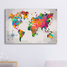 Landkarten kontinente weltkarte europaische lander. 17 Stories Diy Leinwandbild Set Weltkarte Kompass Malen Nach Zahlen Wayfair De