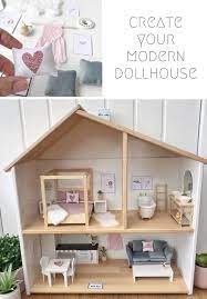 Complete Dollhouse And Furniture Package Of Modern Dollhouse Furniture And Accessories Modern Dollhouse Furniture Doll House Plans Dollhouse Furniture Plans
