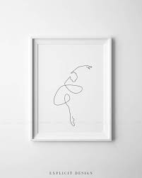 Ballet Dancer Drawing Black And White Printable Abstract Ballet Set Of 3 One Continuous Line Print Etsy Abstract Line Art Dance Artwork Dancing Drawings