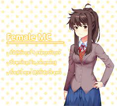 NEW] FeMC character sprite redesign based on ''canon MC'' from DDLC+  (DOWNLOAD file in the comment) : r/DDLC