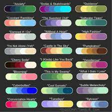 Wanna try outfit making, give me three emojis, an aesthetic and [optional]  choose a color pallete! [there's three images full of color palletes btw] :  rGachaClub