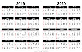 These free 2021 calendars are.pdf files that download and print on almost any printer. 2019 And 2020 Calendar Printable Printable Yearly Calendar Yearly Calendar Template Calendar Printables