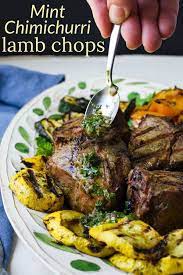 Mint Chimichurri Lamb Chops Recipe Grilled Lamb Recipes Lamb Recipes Healthy Meat Recipes